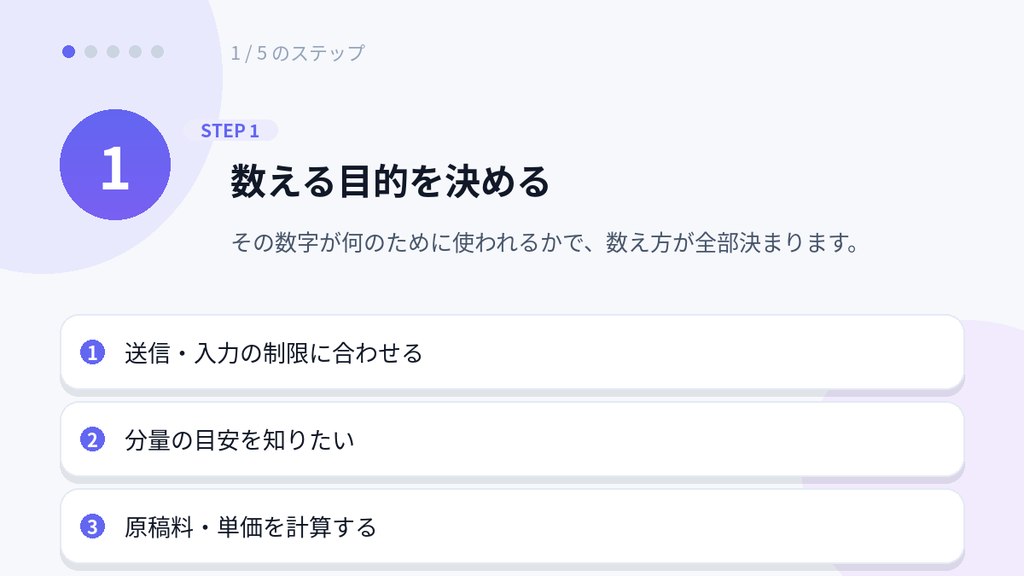 数える目的(
